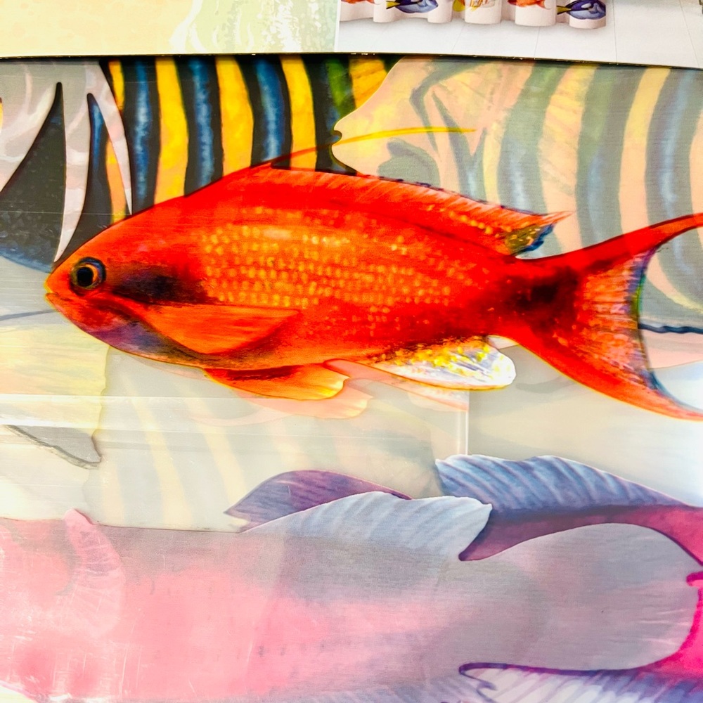 Tropical Fish Peva Shower Curtain - Vibrant Colors Ocean Design Aquarium Tank